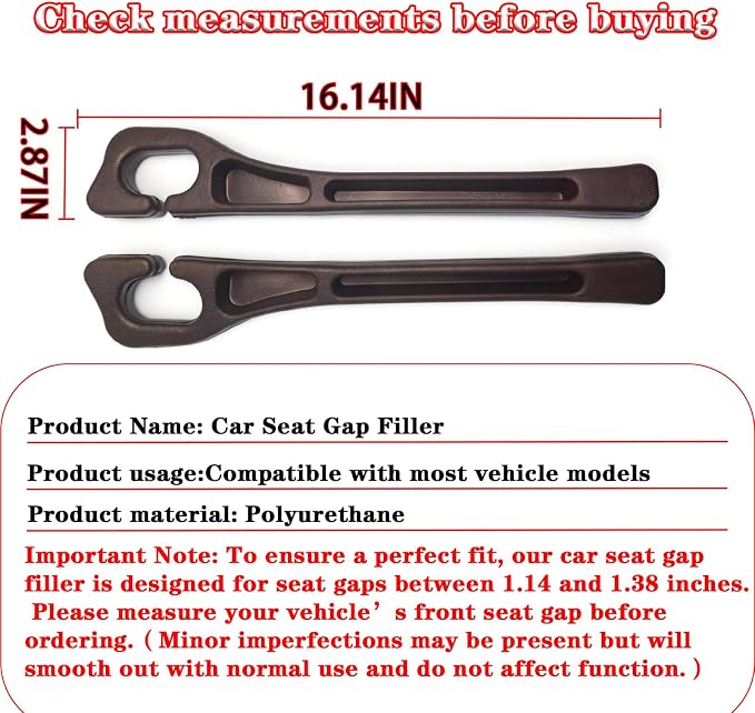 Car Seat Gap Filler Organizer of 2, 2 in 1 Car Gap Filler(Beige) | Universal Gap Filler with Storage Pockets, No Drop Seat Guard for Phones Keys Cards,Car Accessories for Most Cars Trucks SUVs