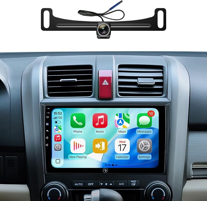 QLED Linux Car Stereo Radio for Honda CRV 2007-2011 Fast Boot Wireless CarPlay & Android Auto, Bluetooth AM/FM SWC Plug and Play
