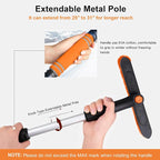 31" Snow Brush and Ice Scrapers for Car Windshield, Detachable Extendable 360° Pivoting Snow Scrapers and Brush with Ergonomic Foam Grip for Car,Truck,SUV(Orange)