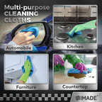 Shop Towel Rag, 200 Pack Reusable Rags Bulk Microfiber Cleaning Cloth Lint Free Towels for Car Kitchen Automotive Bar Mechanic Restaurant Garage, 11.5"x 11.5", Blue