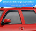 Window Rain Guards for Chevy Tahoe/GMC Yukon 2000 2001 2002 2003 2004 2005 2006, Out-Channel Window Visors Vent Wind Deflectors-4PCS