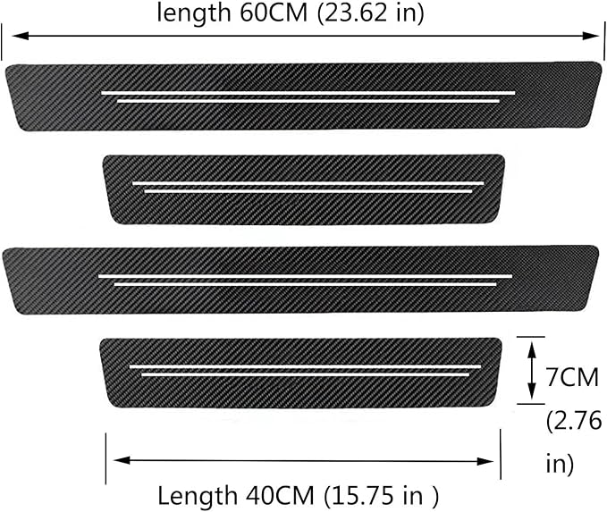 Door sill Protector, Door sill Scratch Protection (for All car Models) Door sill Protector（4PC）