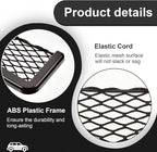 4 Pcs Boat Storage Net Bag, ABS Plastic Car Framed Mesh Net Holder, Phone & Cargo Organizer with Screws for Auto, Rv, Boat, Pontoon, Truck Pocket Storage (8 x 3 Inch)
