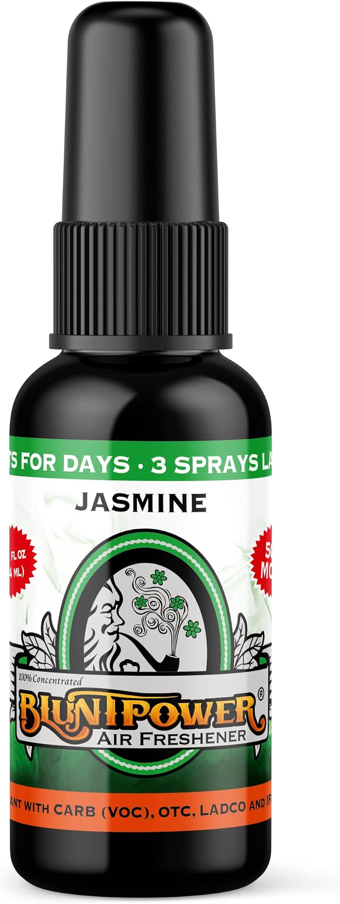 (Jasmine, 1 Pack) Concentrated Air Freshener for Room and Car Spray - Oil-Based Diffuser Spray Bottle - Long-Lasting Bathroom Spray, Car Freshener, & Odor Eliminator Spray