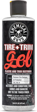 Tire And Trim Gel For Plastic And Rubber, Restores Faded Tires, Trim, And Bumpers, Enhances Shine And Protection, Safe For Cars, Trucks, SUVs, Motorcycles, RVs & More, 16 Fl Oz