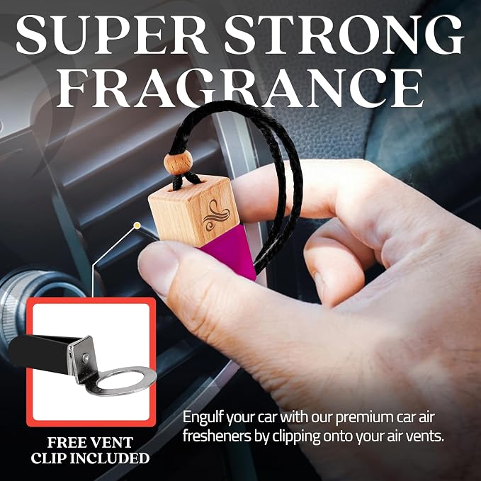Alien Perfume Car Air Freshener for Women - Over 60 days of Fragrance - Car Fresheners with Vent Clip and Wooden Cap - Long Lasting Hanging Car Scent - Odor Eliminating Technology - Space by