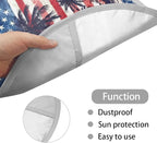 American Flag Palm Tree Steering Wheel Cover Sunshade Easy to Install Steering Wheel Sun Shade Cover Block UV Rays Car Interior Accessories for Sun Heat Fit Most Car