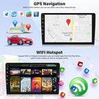 [4+128G] Android 15 Car Radio Stereo for Hyundai 2007-2010 with Wireless Carplay&Android Auto,9 Inch Car Radio with Mirror Link Bluetooth FM/RDS WiFi GPS EQ SWC+AHD Backup Camera