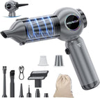 Handheld Car Vacuum Portable Cordless 25000Pa High Power Small Mini Hand Vacuum Rechargeable 4-in-1 Wireless Handheld Vac for Car Office Desktop Home Cleaning Ideal Gifts for Men & Women