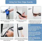 16.5FT(5M) Universal Car Door Edge Protector Guards, No-Glue Required Rubber Seal U Shape Automotive Door Entry Guard, Suitable for Most Cars, SUVs and Trucks (Blue)