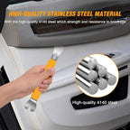 11PCS Trim Removal Tool Kit, Metal & Nylon Pry Tools Set for Car Door Panel, Dashboard, Audio, Clips, Fastener Remover w/Storage Box – Yellow