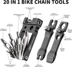 20 In 1 Bike Multi-Function Tool Kit - Allen Wrench, Tire Levers | Portable, Foldable, High Quality Steel,Bike Multitool Cycling Tool Kit