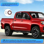 in Channel Window Visors for Chevy Colorado GMC Canyon 2015–2022 Crew Cab, Smoke Rain Guards, Clip-On Installation, Wind Deflectors for Sun Rain Ventilation-4PCS