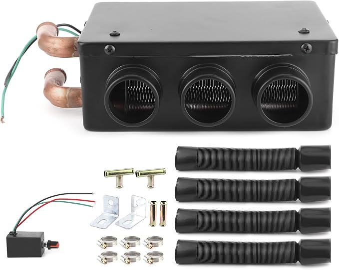 Car Heater, 12V 50W Fast Heating Defroster Demister 3 Hole Portable Automobile Defrost Defogger De for Auto Car Vehicle Truck