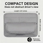 Car Visor Organizer – Sun Visor Storage Pouch Holder for Vehicle Truck SUV, PU Leather Auto Interior Accessories for Registration Document, Gas Card & Sunglasses, Universal Fit (Gray)
