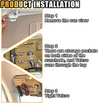 Tactical Molle Car Sun Visor Organizer, Large Molle Visor Panel Storage Pouch Holder, Tactical Gear Truck Storage Shelf, 600D Car Sunshade Storage Bag for Large Vehicle (Khaki)
