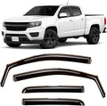in-Channel Durable Rain Guards for Chevy Colorado & GMC Canyon 2015–2022 Crew Cab, Window Deflectors, Vent Window Visors, 4-Piece Set – 615082LP