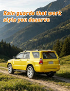 Low Profile Window Rain Guards Fit for 2003-2009 Toyota 4Runner Rain Guard Window Deflectors Extra-Thick Side Window Visors Vent Shades Tape-on Vent Visors Car Accessories