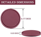 Car Cup Coaster, 4PCS Universal Non-Slip Cup Holders Embedded in Ornaments Coaster, Car Interior Accessories, Purple Glow