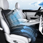 Cooling Car Seat Cover, 12V-24V Ventilated Seat Cushion Cooling Car Seat Pad for Summer Driving with 2 Powerful Turbo Fans 3-Speed Temperature Adjustable Universal Fit for Car SUV Truck Van