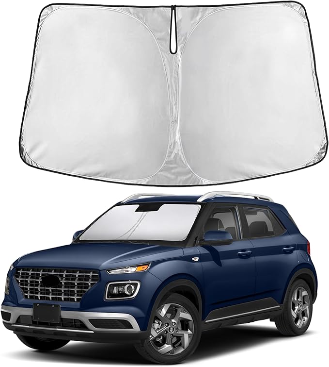Windshield Sunshade Compatible for Hyundai Venue 2020-2023 2024 2025, Sun Visor for Front Windshield & Window Sun Shade Cover, UV Heat Blocker & Protector, Car Accessories