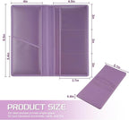2Pack Car Registration and Insurance Holder,Car Document Holder for Cards License with Magnetic Shut,Vehicle Glove Box Car Organizer for Documents, Cards, License(Purple)