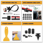 238Pcs Trim Removal Tool, Auto Push Pin Bumper Retainer Clip Set Fastener Terminal Remover Tool Adhesive Cable Clips Kit Car Panel Radio Removal Auto Clip Pliers, Black