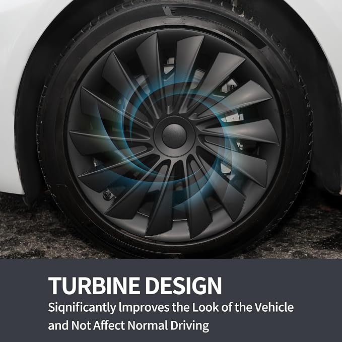 Wheel Cover for Tesla Model 3 Highland (2023-2025) Hubcaps 18 inch Hubcaps 4PCS Wheel Rim Cover Full Rims Cover ABS Hubcap for Tesla Model 3 Accessories