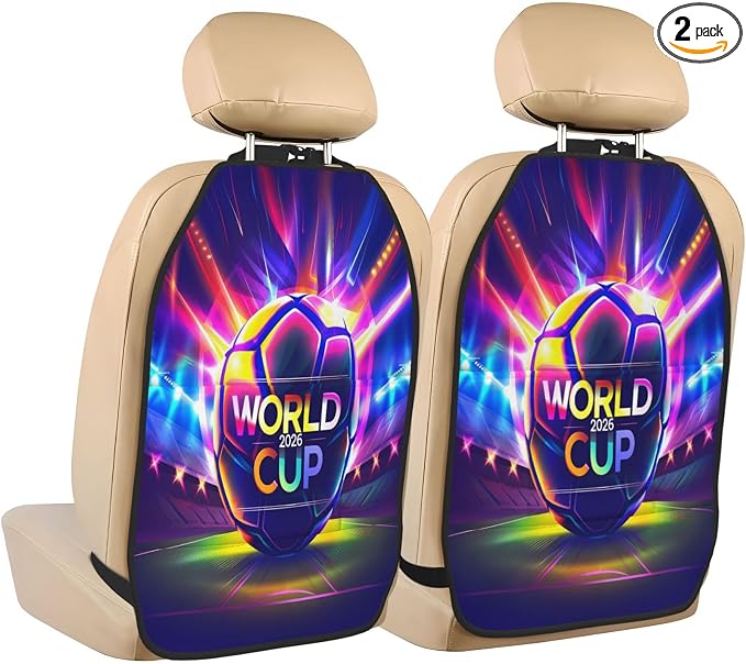 Soccor for Car Seat Back Protector 2 Pack, Kick Mats for Kids and Pets, Backseat Seat Protector Cover for Car, SUV, Truck & Van