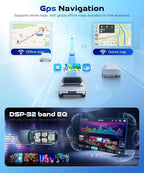 8 Core 6G+128G Android 15 Car Stereo Radio for Ford Escape Kuga Mazda Tribute 2007-2012 Wireless Carplay/Android Auto 9'' HD IPS Sereen with 5.0 Bluetooth WiFi GPS SWC FM/RDS Radio Backup Camera