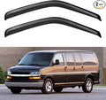 Window Visors Rain Guards for 1996-2026 Chevy Express Van/GMC Savana, Out-Channel Window Vent Wind Shade Deflectors