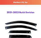 KPY Rain Guards Fit for 2021-2023 Buick Envision, Out-Channel Window Visors Vent Wind Deflectors 4PC, Car Accessories for 21-23 Envision