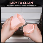 Car Trash Can with Lid - 1-Pack, Interior Accessories for Vehicles, Leakproof Garbage Can with 15 Detachable Trash Bags, Multipurpose Organizers and Storage Solutions for Home and Office (Pink)