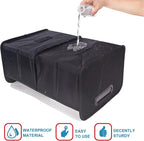 Trunk Organizer For Suv & Sedan,Car Organizers and Storage, Waterproof Collapsible & Adjustable Straps,35L Sturdy Car Organization for Car Accessories, Tools,Sundries,2 Compartment（Black）