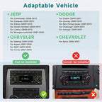4G+64G 5G WiFi Android Car Radio Stereo for Jeep Wrangler 2007-2018 Dodge RAM Chrysler with Wireless Carplay Android Auto 1080P Cam USB/Type-C, 7" for Jeep Wrangler Radio for Dodge RAM Chrysler Radio