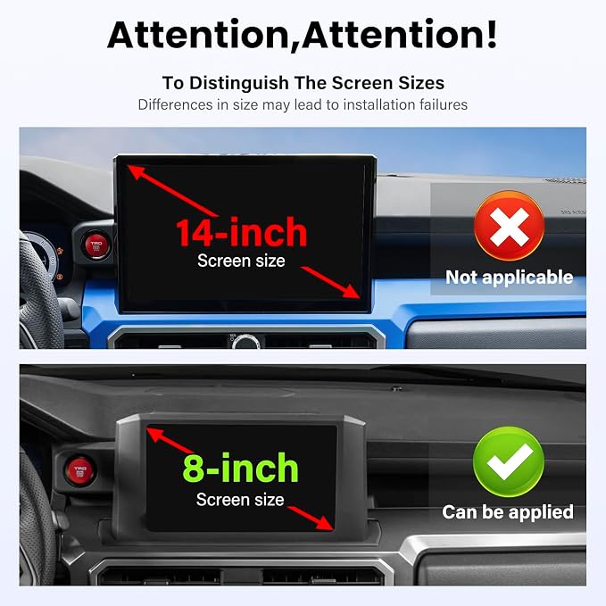 Car Phone Holder for Toyota Tacoma 2024 2025 2026 W/Center Console Organizer-for MagSafe Magnetic Cell Phone Mount for Tacoma Accessories 8 inch Touchscreen,Strong Magnets for iPhone (NOT FIT 14 inch)