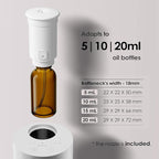 Waterless Diffuser for Essential Oil, Car Diffsuer, Battery Operated Nebulizer, 0.7 Fl Oz/ 20mL, Mini Scent Air Machine, 3 Timers & 3 Mist Levels for Home, Room, Car, Office - AN6 Lavender