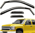 Extra Durable Window Deflectors In-Channel Visors Rain Guards Fit for Chevrolet (Chevy) Silverado 1500 2007-2013 Extended Cab, Sun Visors, Wind Vent for Shades, Exterior Car Accessories - 4pcs. AG0013