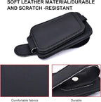 2 Pack Leather Car Visor Sunglass Holder, Magnetic Leather Glasses Eyeglass Hanger Clip for Car, Sunglass Clip Glasses Holder for Car Visor