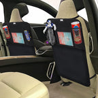 Kick Mats Back Seat Protector, Waterproof Oxford Seat Back Protector, Car Seat Back Protector for Kids, Back of Seat Protector for Kids Feet Car Seat (Black B -2pc)