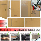 Registration and Insurance Card Holder - Car Organizer - Beige | Vehicle Glove Box Document Organizer, Auto Essential Paperwork Holder for Contact Information Cards, Interior Car Accessories