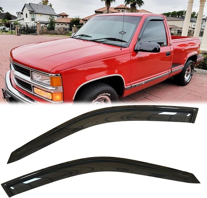 2pcs Original Side Window Wind Deflectors for Chevrolet/GMC 88-99 C/K1500/2500/3500 Standard Cab 92-94 Blazer 95-99 Tahoe,Rain Guards,Nice Looking Window Visors for Cars,Vent Deflector 92099