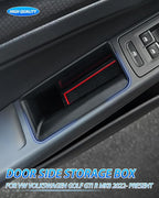 Door Side Organizer Tray for 2022-2025 2026 VW Volkswagen Golf GTI R MK8 Accessories Front & Rear Door Side Storage Box Grab Handle Pocket Box Insert 4PCS