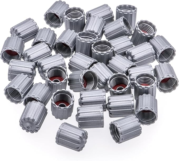 10PCS TPMS Tire Valve Stem Caps, Plastic Wheel Tire Valve Stem, with O-Ring Rubber Seal, Universal Tire Valve Stem Covers for Cars, SUV, Trucks, Bikes, Motorcycles, Bicycles(Gray)
