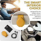 Car Visor Sunglasses Holder, Magnetic Vehicle Sun Visor Eyeglasses Hanger Ticket Card Holder Clip, Auto Interior Sunvisor Glasses Mounter Organizer, Universal for Vehicles (Yellow)