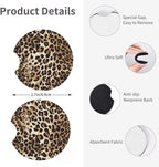 Leopard Print Steering Wheel Cover Universal 14.5-15 Inch Non-Slip Cheetah Car Accessories