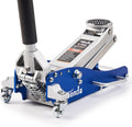 Floor Jack, Low Profile 2 Ton Aluminum and Steel Car Jack, Blue | Dual Pump System, Rapid Lift, 3.35"-13.98", 360-degree swivel casters