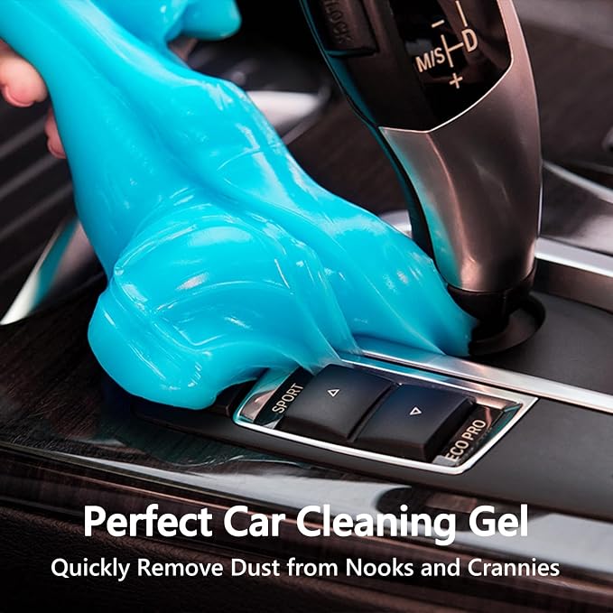 Car Cleaning Gel for Car Cleaning Putty Car Putty Auto Detailing Tools Car Slime Cleaner Dust Cleaning Gel for Car Interior Cleaner Car Accessories Keyboard Cleaner Blue, 4 Pack (160g Each)
