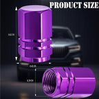 8PCS Tire Valve Stem Caps, with Rubber O-Ring, Corrosion Resistant Leak-Proof, Aluminum Alloy Universal Wheel Valve Covers for Cars, SUV, Trucks, Bikes, Motorcycles, Bicycles(Purple)