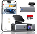 4K Dash Cam Front, Built-in 5G WiFi, 32GB Card Included, Dash Camera for Cars, Mini Dashcam with Super Night Vision, Loop Recording, G-Sensor, 24 Hours Parking Monitor, Support 256GB Max